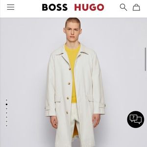 Hugo Boss white trench coat